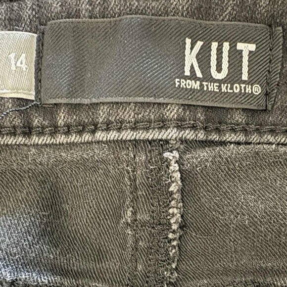 Kut from the Kloth Diana Mid Rise Relaxed Fit Skinny Jeans - Black - 14 - Picture 8 of 11